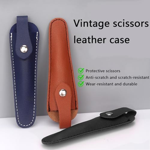 Ryaupy 3 Stück PU Leder Friseurwerkzeugtasche Professioneller Friseurscherenbeutel Holster Tragbare Friseursalon Werkzeugtasche Holster Organizer Friseurwerkzeuge Salon-Haarscherentasche, 3 Farben