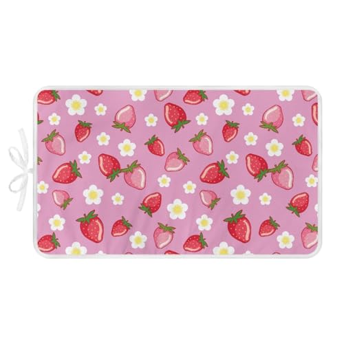 Pink Portable Ironing Board Cover & Non-Slip Pad