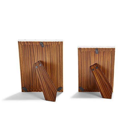 Tozai Lines Set Of 2 Brass Lines Photo Frames Includes 2 Sizes: 4" X 6" And 5" X 7" #TOP2