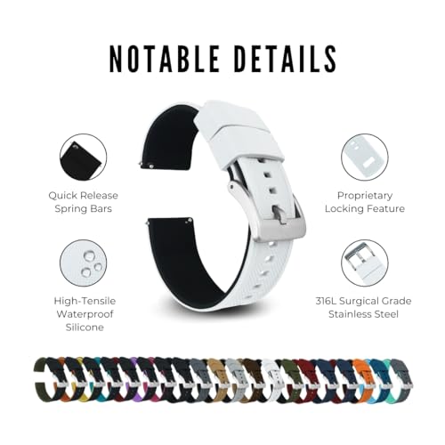 Image of BARTON Elite Silicone Watch Bands - Gold Buckle Quick Release