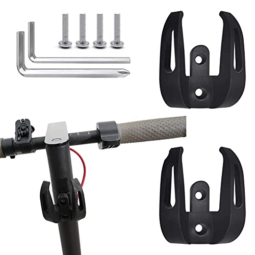 NELAHSHA 2 Pzs Gancho Scooter Eléctrico, Diseño Multifuncional de Doble Gancho, Carga Hasta 70Kg Gancho Delantero para Patinete Gancho Patinete Ganchos para Xiaomi M365/Pro Colgar Bolsa Almacenamiento Cover
