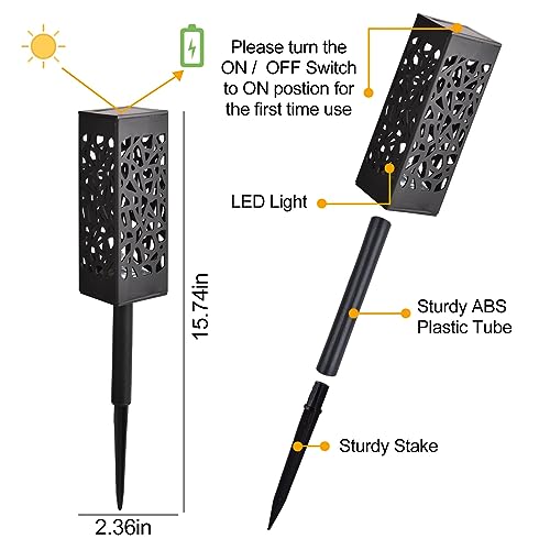 image for ILLUMINEW Solar Garden Lights - Solar Hollow Square Shaped Lights, Sol