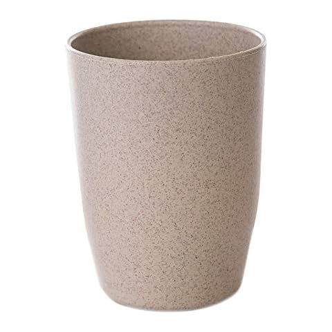 ZHOUBA Travel Home Plastic Toothbrush Holder Mug Gargle Washing Cup Bathroom Accessory Beige Cover
