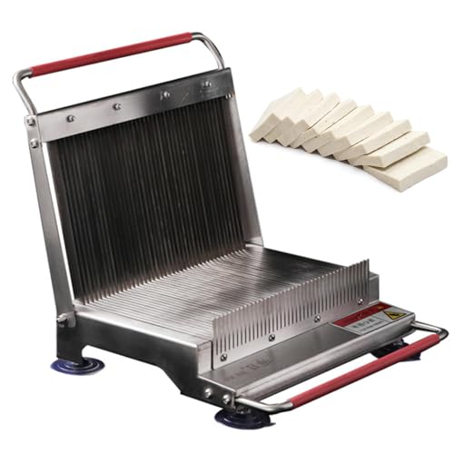 Cortador manual de frutas y verduras – Cortador multifunción de acero inoxidable, 8 mm de grosor, área de corte de 25 x 20 cm para jamón, tofu, plátanos, chiles, cebolletas