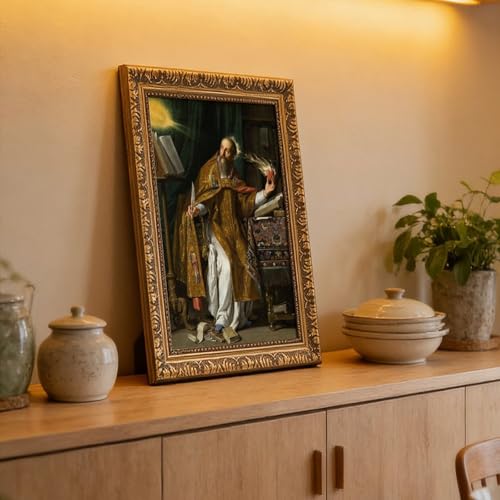 Poster Saint Augustin Philippe De Champaigne avec cadre de suspension