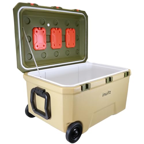 Inuitz Nevera Portatil 140 litros, Nevera Playa, Nevera de Playa, Nevera Camping, Nevera con Ruedas, Nevera portatil con Ruedas