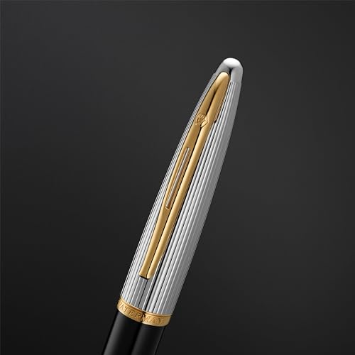 Waterman Carène Deluxe S0700000 Pióro Kulkowe, Czarny, M