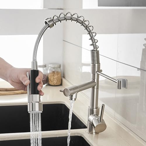 Robinet de cuisine eau chaude et froide avec douchette évier - 3