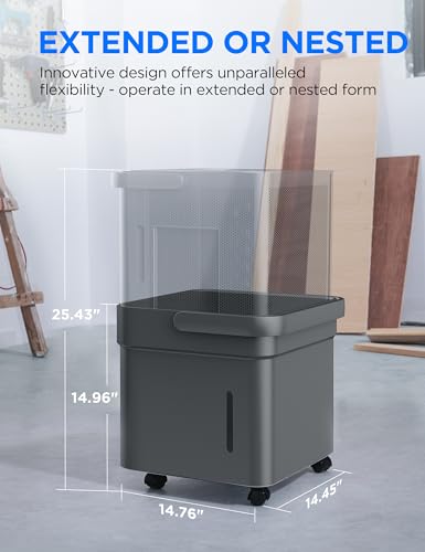 Image of Midea Cube 35 Pint Dehumidifier for Basement and Rooms at Home for up to 3,500 Sq. Ft., Smart Control, Compatible with Alexa (Grey), Drain Hose Included