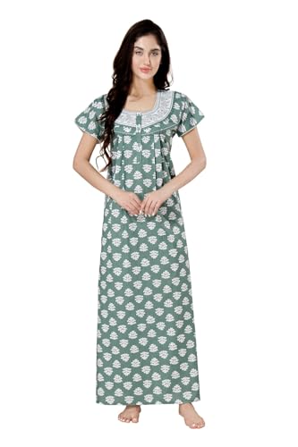 Image of Soulemo Women's Pure Cotton Floor Length Nighty 1682