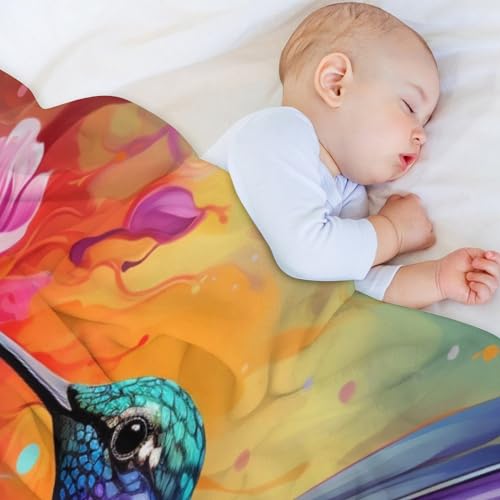 Couverture oiseau lavable en machine en flanelle douce et chaude - 5