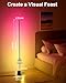 Keepsmile Smart RGB LED Corner Floor Lamp,172 LEDs Bright Standing Lamps for Living Room with APP and Remote,Modern Floor Lamp with Music Sync and 16 Million Colors, Ambient Lighting for Bedroom
