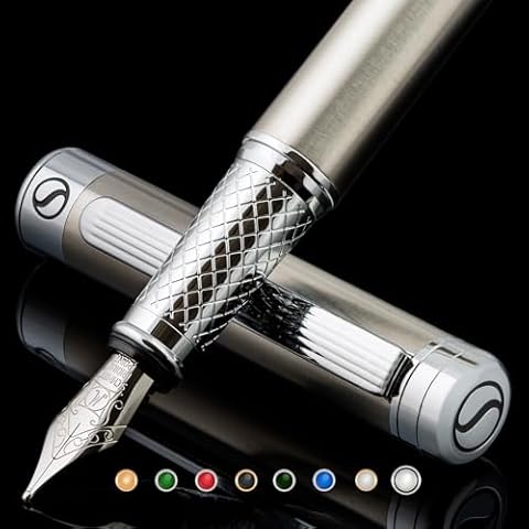 Scriveiner Stainless Steel Fountain Pen Gift Set Cover