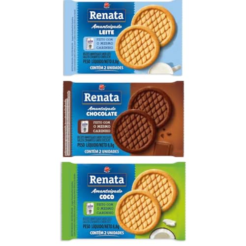 Combo 210 Sachês De Biscoito Renata 3 Sabores Sortidos