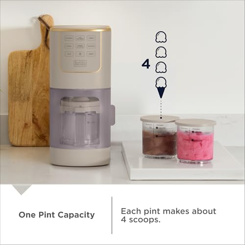 Image of BLACK+DECKER Perfect Pint Ice Cream Maker Accessories - 2-Pack 1-Pint Replacement Jars, Extra Containers for Ice Cream, Gelato, Sorbet & Frozen Yogurt