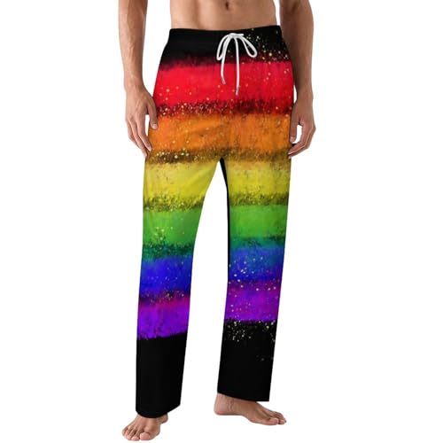 Proud Ally Pride Month LGBTQ Men's Pajama Pants Sleep Bottoms Pants