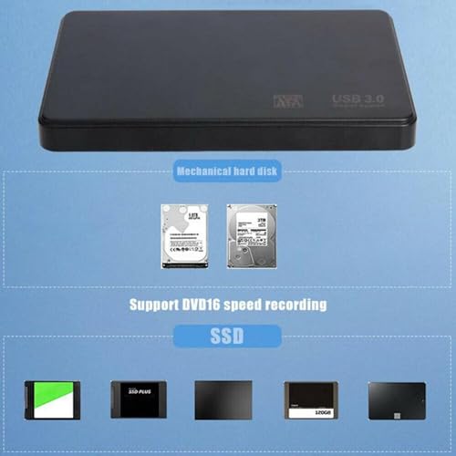 Caja externa slim USB 3.0 para Disco Duro SATA 2.5" miniatura 2