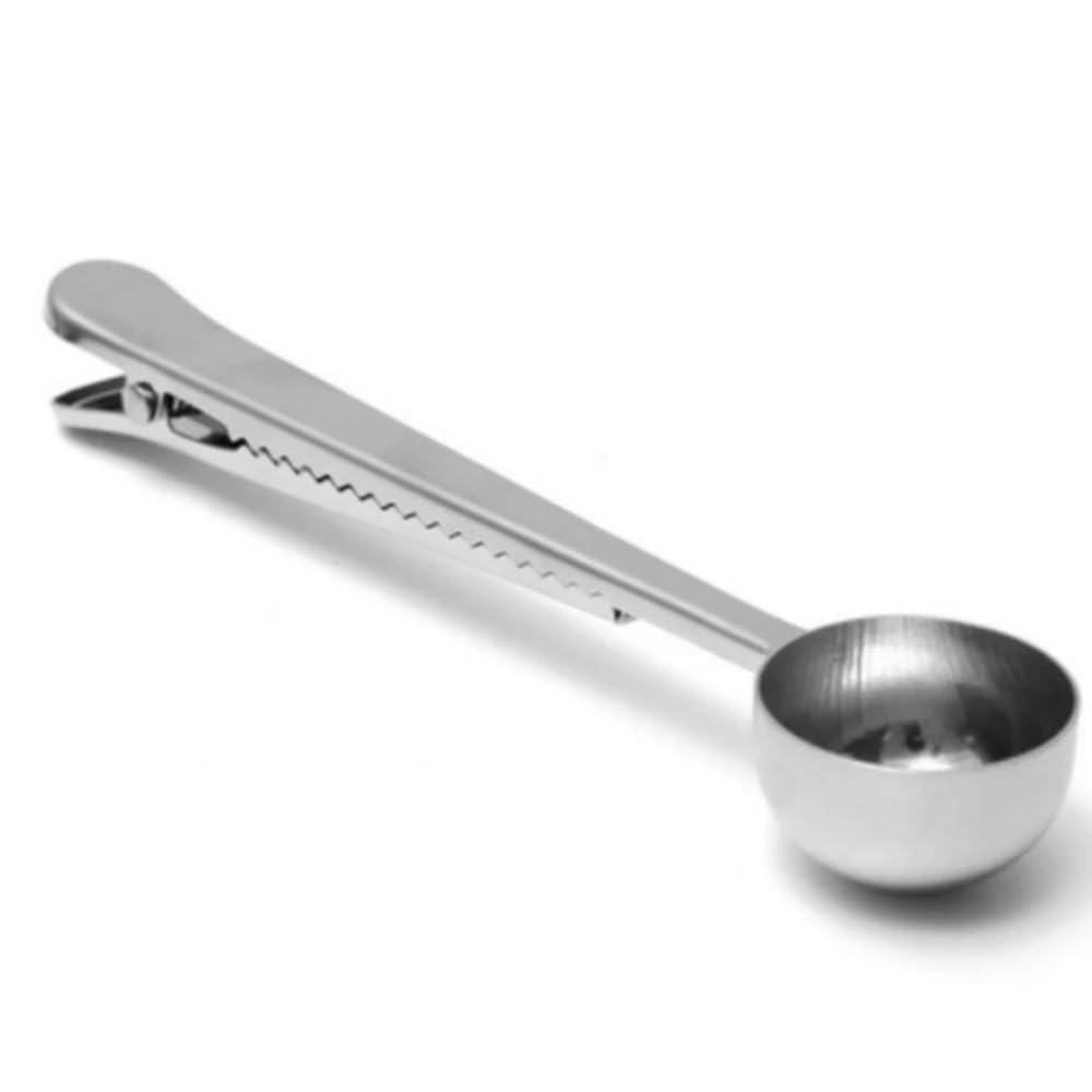 3Pcs multifunzione in acciaio inox caffè scoop con clip caffè tè misurino 1 tazza di caffè macinato cucchiai dosatori 3pc