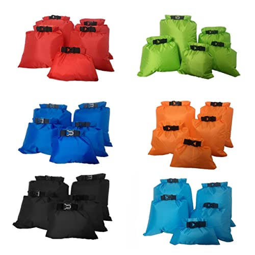 BESPORTBLE 5 Piezas Bolsa Impermeable a la Storage Bags Dry Bag Waterproof Bag transportador Bolsas secas Impermeables Bolsa Seca para Kayak Bolsa de Impermeable Rojo