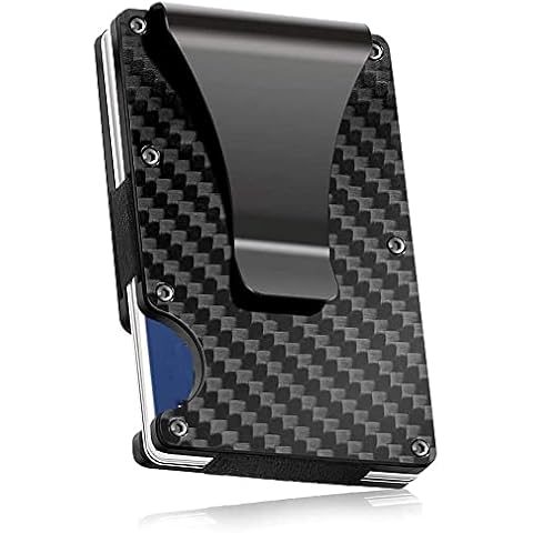KISUOMAOYI Credit Card Holder, Minimalist Design with Metal Money Clip -NFC RFID Blocking Slim Aluminum Wallet Purse Card Organizer - Metal Gift Purse for Men Cover