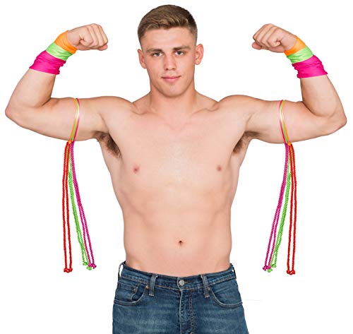 Costume Agent Unisex Ultimate Warrior Wrestler Halloween Cosplay Costume Wristband & Armbands