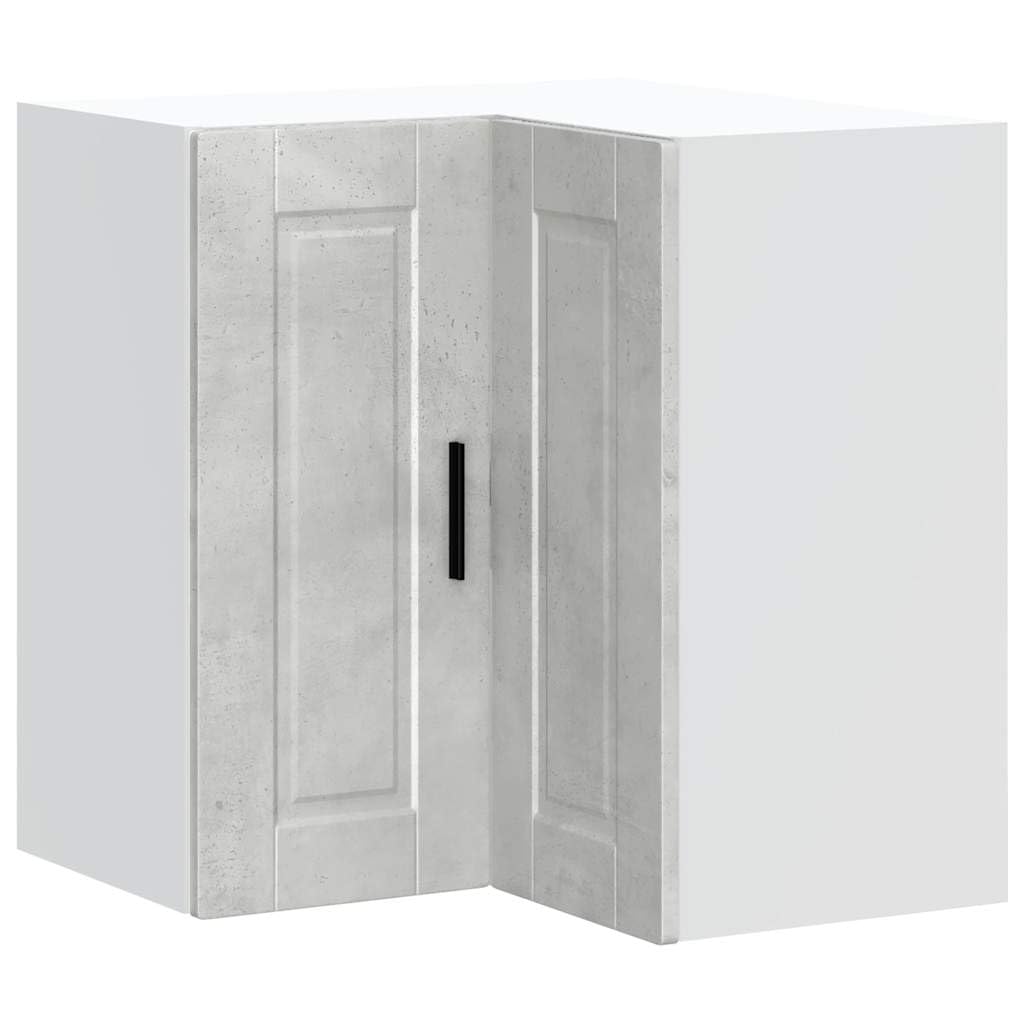 Vidaxl Concrete Grey Kitchen Wall Corner Cabinet Porto Engineered Wood