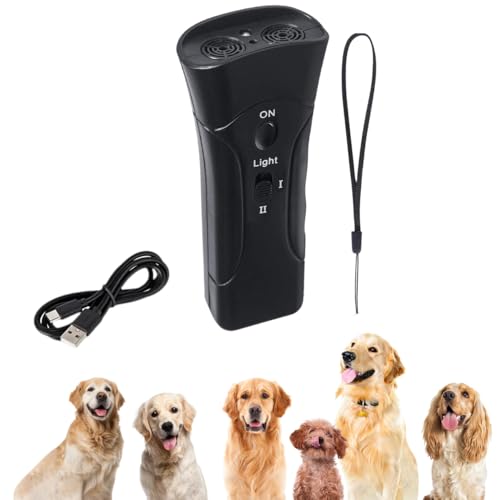 Cibenf Petgentle Anti Barking Device Handheld Ultrasonic Dog Trainer Portable Bark Deterrent for Controlling Dog Barking Stop Neighbors Dog Barking (1Pcs)