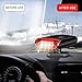 Car Heater, Car Defroster, 12V 150W Car Fans Portable Fast Heating Defrost Defogger, 2-in-1 Heating/Cooling Outlet Plug in Cigarette Lighter Automobile Windscreen Fan for All Cars
