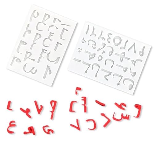 Anyana mini silicone arabic letters alphabet number mold Fondant Mold