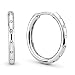 Pandora Jewelry - Simple Sparkling Hoop Earrings in Sterling Silver with Clear Cubic Zirconia