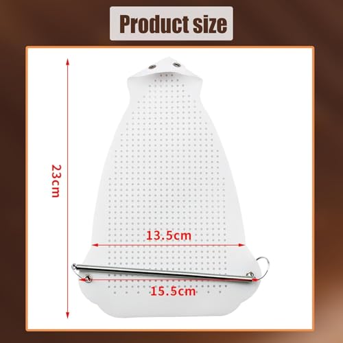 Image of Steam Iron Teflon Shoe Cover Plate Protector | Non-Stick Heat Resistant Soleplate Cover | Cloth Safe Ironing Accessory | Universal Fit Quick Install for Steam & Dry Irons