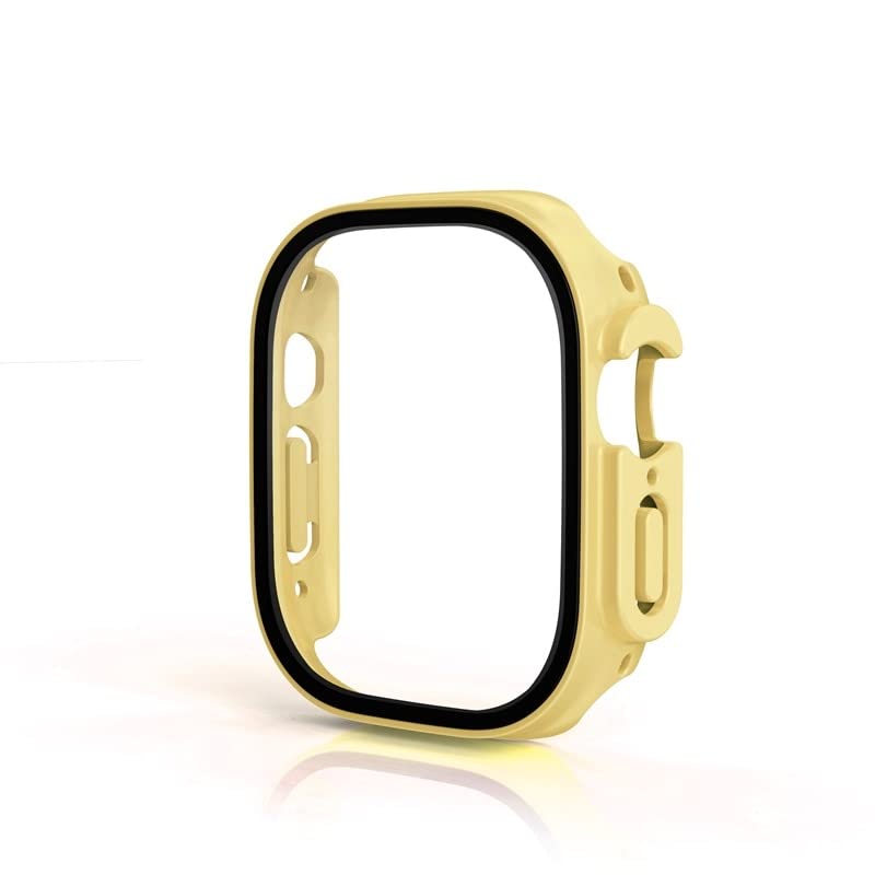 Évitez les rayures sur Apple Watch Ultra 49 mm avec cette coque en verre jaune