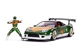 Honda NSX tipo R de 2002 Jada Toys 2002 Honda NSX Type-R-Coche de Juguete en Puertas Abiertas + Figura de Power Rangers Escala 1:24, Verde (253255026)