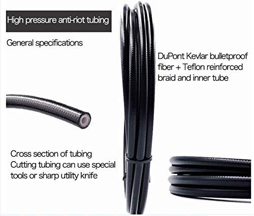 Ybeki Bicycle Brake Hose And Brass Connection Insert Kit, 2500Mm Bike Hydraulic Disc Brake Hose Kit For Shimano Bh59 Bh90 Avid Sram Magura (Black Bh90) #TOP3