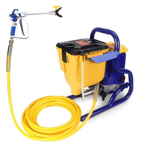 Pulverizador de pintura eléctrico de 850 W con bomba de acero inoxidable, pulverizador de pintura sin aire, pulverizador de 4,5 L para muebles de pared, atomización fina, fuerte adherencia, funciona