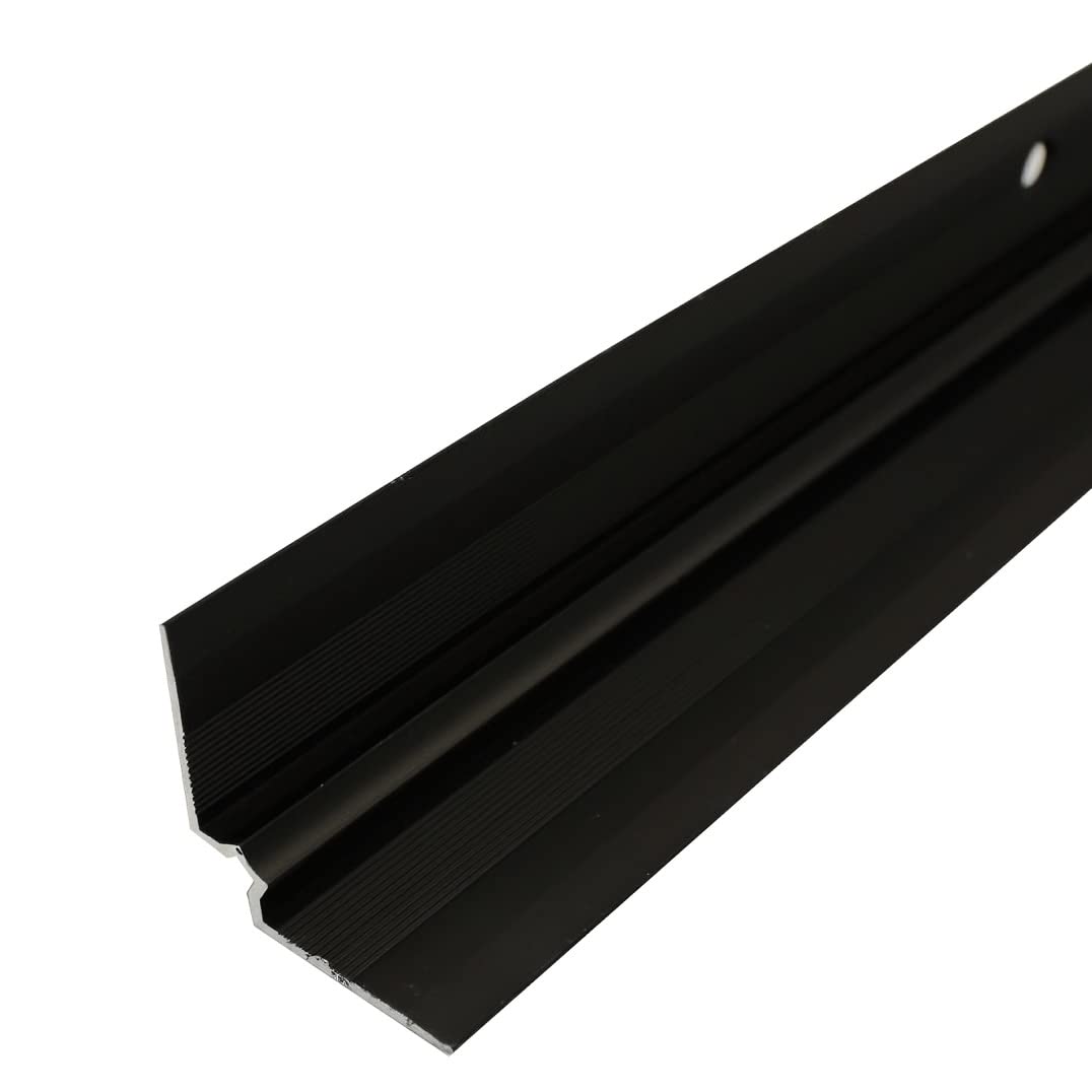 C31 28 x 28mm Anodised Aluminium LVT Stair Nosing Inner Corner for 5mm Flooring - Black, 0.9m