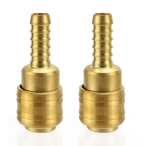 LPZMPZ 2 Stück Druckluftkupplung mit Schlauchanschluss Tülle 9 mm, Schnellkupplung Druckluft NW 7,2 (für Schläuche mit LW 8mm), Luftschlauch Schnellkupplung für Druckluft-Anschluss