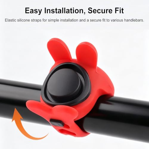Timbre de bicicleta 120dB con volumen ajustable de silicona impermeable para manillar de e-bike 4
