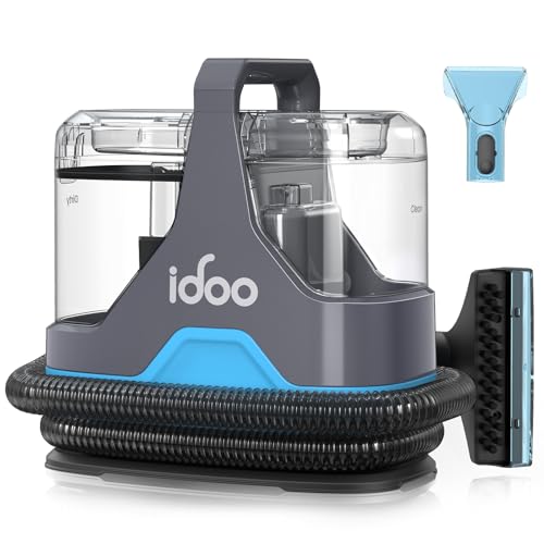 iDOO Carpet Cleaner Machine, Upholstery Cleaner with 17Kpa Powerful Suction, 600W Deep Cleaning Spot Carpet Shampooer for Pet, Home, Couch, Car Seat, Mattress, Rug & Sofa, Little Portable Carpet Clean
