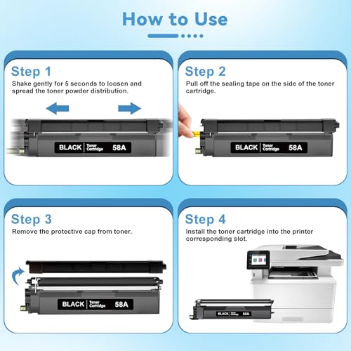 Toner noir CF258A 58A pour imprimer vos documents professionnels à la maison - 6