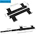 All Metal Ball Bearing Keyboard Shelf Slides Runners, Under Desk Drawer Slides, 2 Pieces Steel Telescopic Guide Rail Black, Sturdy, 30kg Load, Detachable, with Screws
