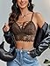 Avidlove Bralette for Women Wireless Bra Lace Camisole Tops Strappy Cami Soft Sexy Tops Everyday Bra Brown