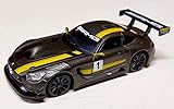  Motormax Mercedes-Benz AMG GT3 GT S Coupe Matt Grau mit Gelb Ab 2014 1/43 Modell Auto