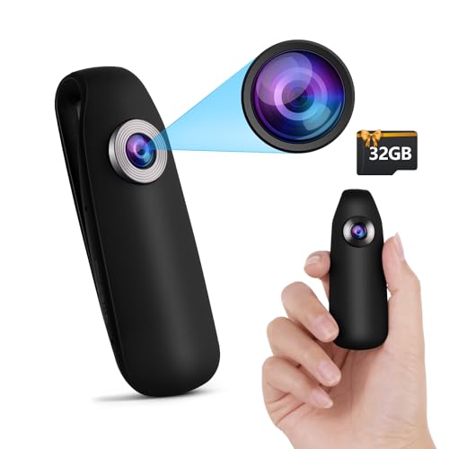 Bextgoo Body Camera, Body Cam, 1080P FHD, Built-in 32GB TF Card, 7HR Battery Life, Night Vision, Time Stamp,Back Clip POV Camera, Wearable Small Camcorder for Security,Traveling, Outdoor