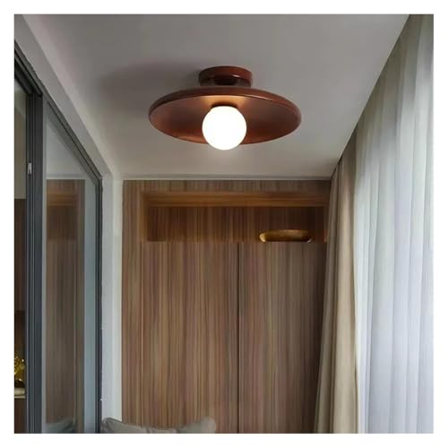Plafonnier en bois nordique pour couloir et vestiaire, lampe de intérieur chaude 18cm