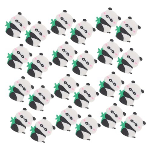 HOMSFOU 50pcs Panda Erasers School Supplies Mini Animal Erasers for Office Art