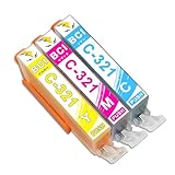 【稲妻トナー】BCI-321-C+M+Y 各1本 イ