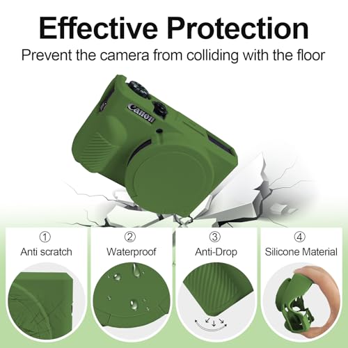 Funda para Cámara Canon Powershot G7 X Mark III en Silicona Verde miniatura 2