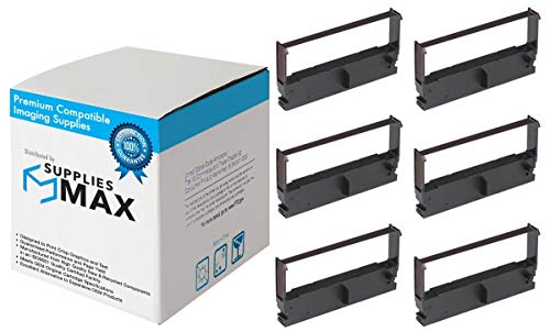 Cintas negras para impresora POS compatibles (6 unidades) miniatura 1