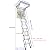 TECHTONGDA 12 Steps Attic Ceiling Ladder 9.84ft Black and White Folding Loft Stairs, Pull Down Ceiling Ladder Carbon Steel Attic Loft Ladder, Open Size 27.56×39.37in